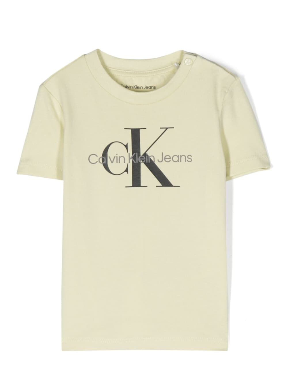 Calvin Klein Kids - logo-print short-sleeve T-shirt - kids - Spandex/Elastane/Cotton - 0-3 mth - Green
