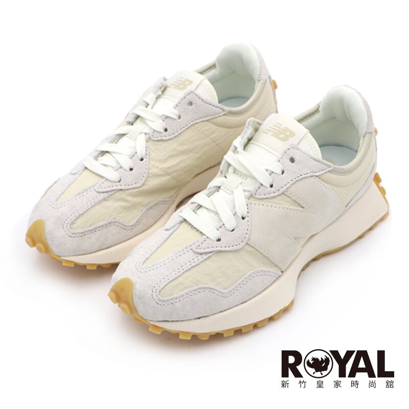 New Balance 327 奶油色 真皮 NB327 拼接 復古 休閒鞋 男女款 NO.B2646【新竹皇家 MS327KC1】