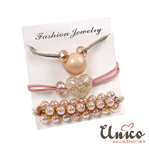 韓國同步流行款 三款不同的甜美俏皮感 馬尾、包頭和髮圈都非常百搭