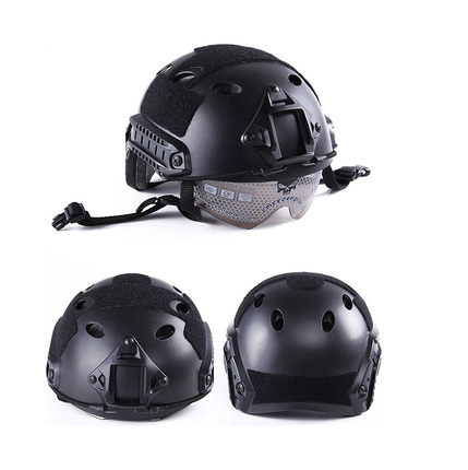 特種兵風鏡頭盔FAST風鏡版戰術頭盔 騎行頭盔 防護頭盔 CS頭盔