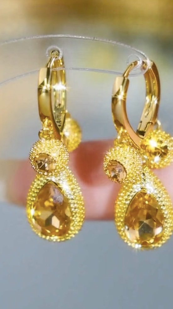 🟥💜 (T11) หยกแท้ ขายส่ง - ตุ้มหูเพชรทอง