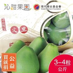 ◎您消費，我們捐售價7%幫助受暴婦幼|◎款項由我們捐出，您將不會收到捐款收據|◎老欉飽滿多汁 越小顆越好吃喔!品牌:沁甜果園類型:水果水果種類:文旦/柚子重量/件:3-4粒裝/公斤包裝:箱裝配送方式: