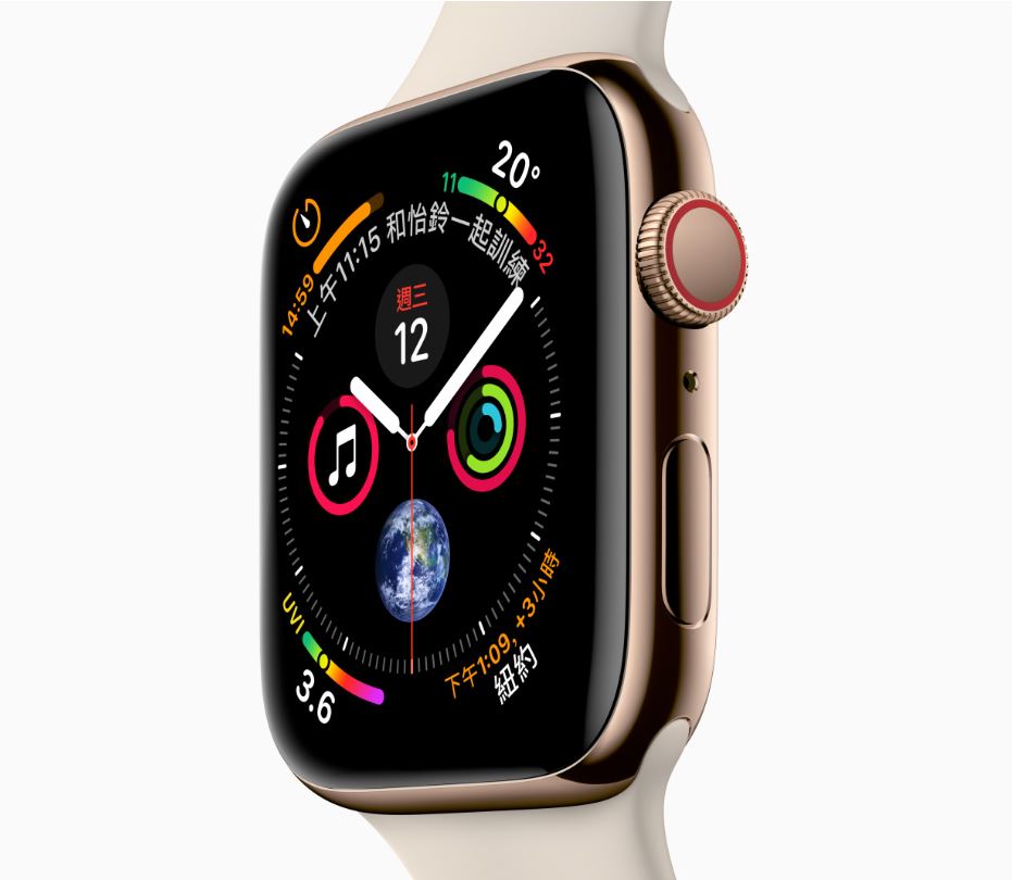 Apple Watch Series 4 發表，尺寸加大到 40mm 及 44mm，支援心電圖、跌倒偵測功能和心律監測
