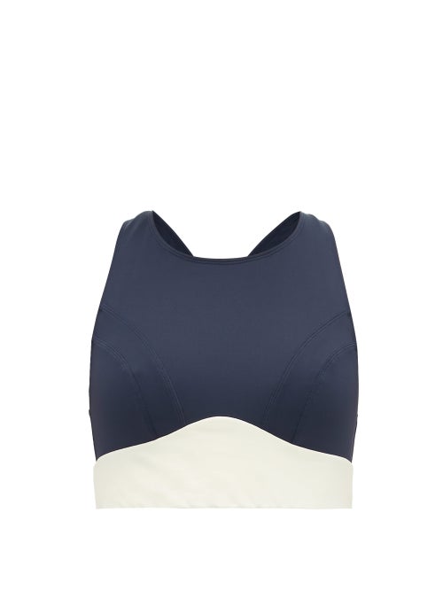 Ernest Leoty - Ernest Leoty's navy Celine sports bra is constructed with a contoured bodice, ensurin