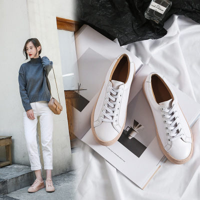 真皮休閒鞋 厚底 耐磨 小白鞋 板鞋/3色-標準碼-夢想家-0706