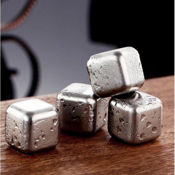 威士忌304不鏽鋼冰塊磚 紅酒速凍冰塊8粒裝+送收納盒+夾子 可樂果汁啤酒飲料搭配冰壩杯更佳