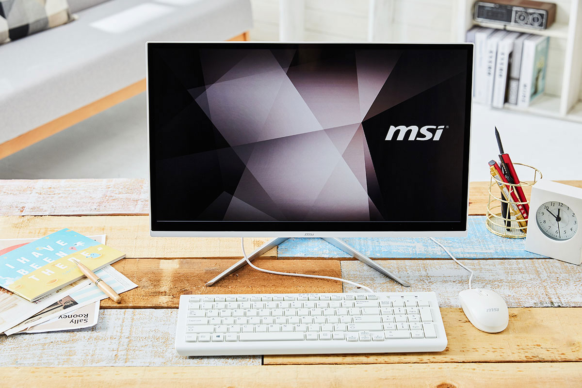 MSI PRO 22XT 是一款外觀風格簡約、體積迷你的 All-in-one PC，整體設計風格更能輕易融入到不同的空間之中，無論是辦公室或是居家空間皆宜。