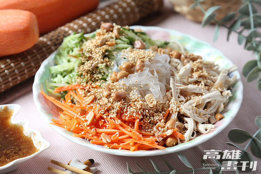 雞絲涼粉在冰涼口感吃起來特別爽口。(攝影/Carter)