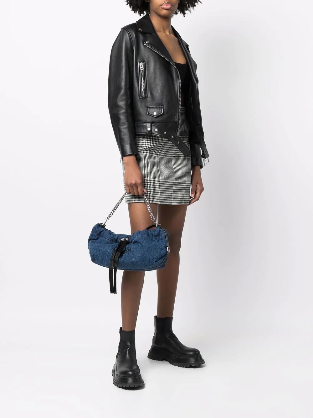 Alexander McQueen denim bundle shoulder bag