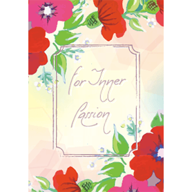Red flower frame