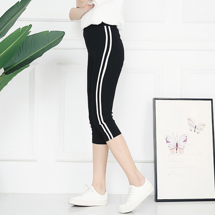 [太順商行]運動風雙條紋內搭褲