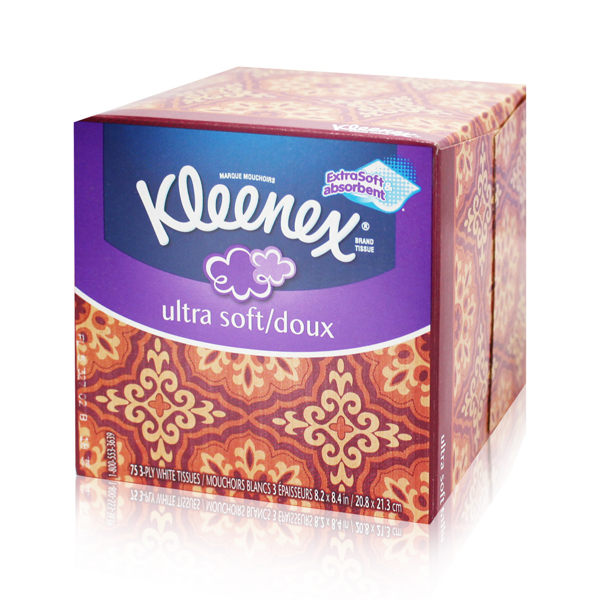 【美國 Kleenex】頂級柔棉盒裝面紙75抽(花色隨機出貨)