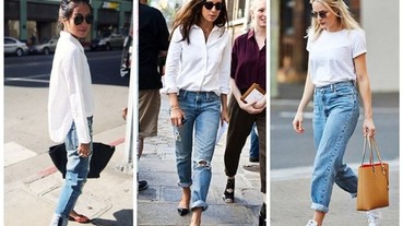 時尚博客示範最完美的配搭：白衣與牛仔褲