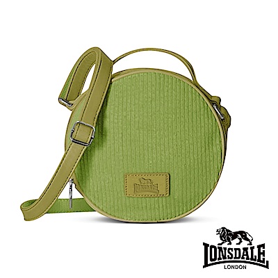 LONSDALE英國小獅 文青休閒手提/側背圓形包-抹茶綠 LD1348