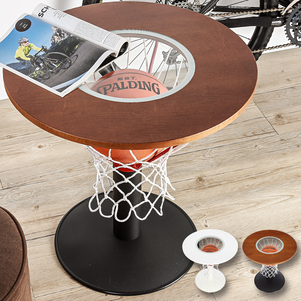 球迷們有福了， 籃球/簽名球不知道該如何擺放嗎? 新星產品籃球圓桌，以籃球框為設計主軸， 當您把籃球/簽名球放入裡面， 360度隨你欣賞，不只裝飾還可以用來當桌子喝茶聊天。