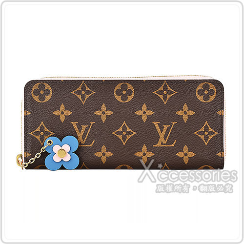 經典花紋LOGO，品牌辨識度高 Monogram帆布製，以牛皮內襯 可擺各式卡片，紙鈔，收納方便