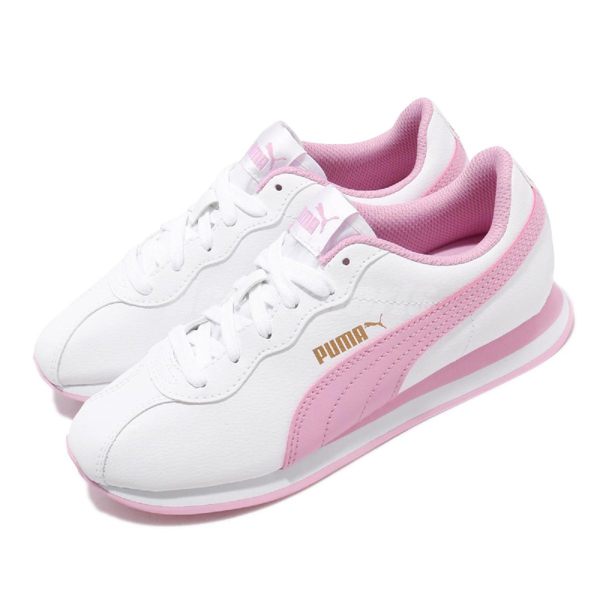 Puma 休閒鞋 Turin II 白 粉紅 皮革 基本款 小白鞋 運動鞋 女鞋【PUMP306】 36696209