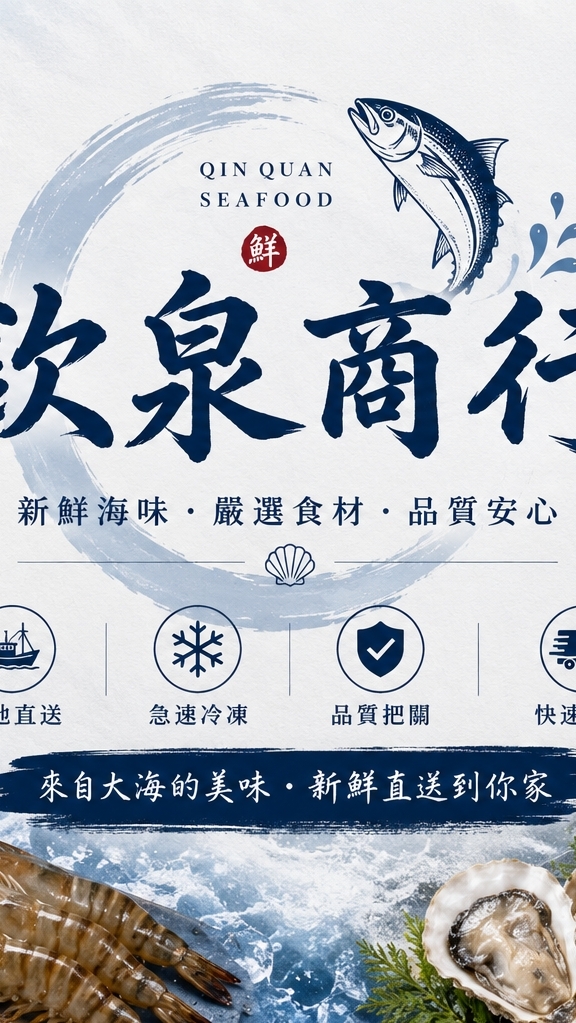 欽泉商行海鮮零售.批發