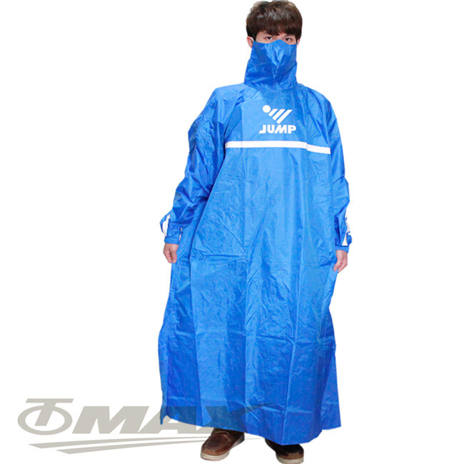 反穿快速，口罩不怕被雨淋濕 JUMP將門，一個追求品質與流行風格的台灣雨衣品牌，不斷的自我要求與創新。提供消費者全品項雨衣，各式樣及各尺寸選擇。我們知道下雨天的不方便，所以我們提供您方便又好用的雨衣，