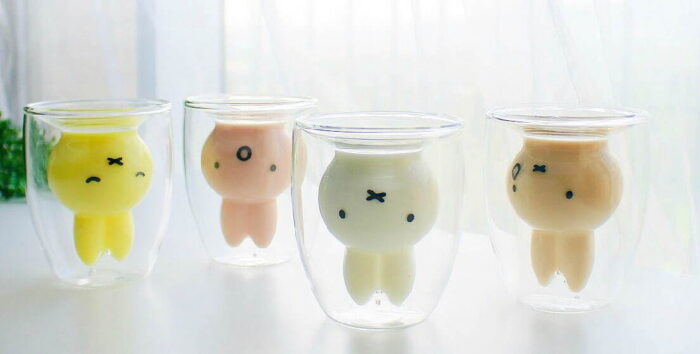 米飛兔雙層玻璃杯