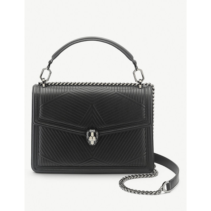 Serpenti Diamond Blast quilted leather shoulder bag