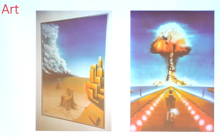 他在少年時期就創作許多繪畫，並因為煙霧、水流能在靜態畫面中呈現時間的流動，因此對流體充滿興趣。