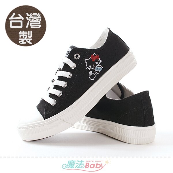 女鞋 台灣製Hello kitty授權正版新潮帆布鞋 魔法Baby~sd7273