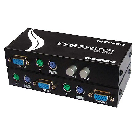 性能描述： 2路KVM多電腦切換器1套鍵盤、滑鼠、顯示器控制2台電腦或服務器；優良的圖像品質、體積小、桌面擺放、按鍵切換，適用證券市場、教育等多種行業。 產品特性：● 支援Microsoft 智能滑鼠