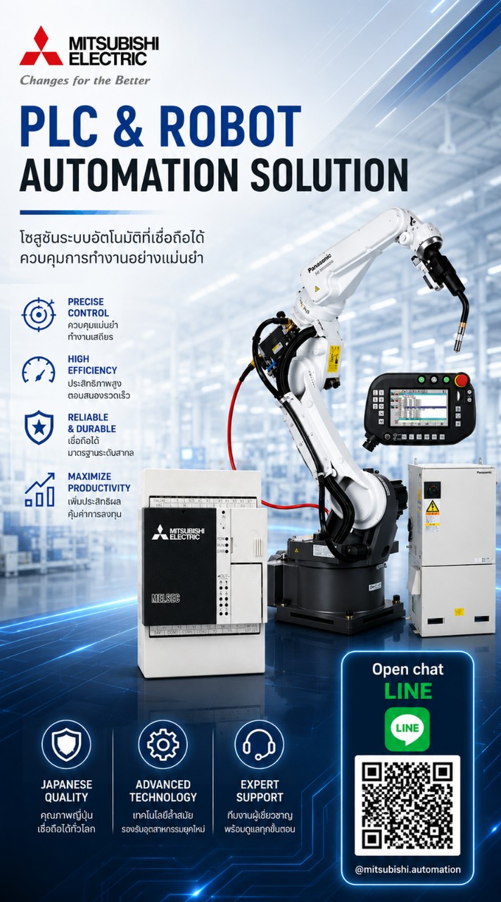 PLC Mitsubishi & Robot Panasonic
