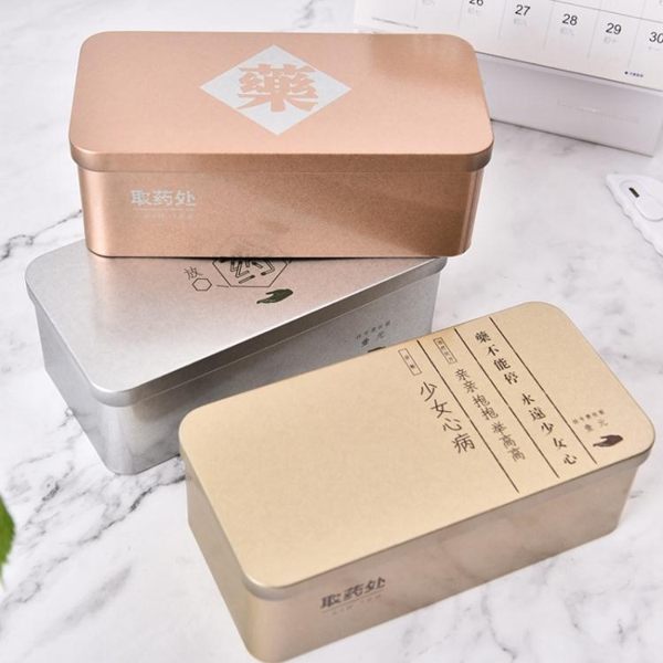 小鐵盒 卡通鐵質收納盒雙層金屬色馬口鐵盒髮圈髮夾耳釘首飾禮品卡片鐵盒 伊蘿鞋包精品店