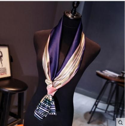 絲巾小絲巾女士春秋季百搭長條方巾韓國領巾細窄圍巾冬季紗巾領帶裝飾 【新品優惠】