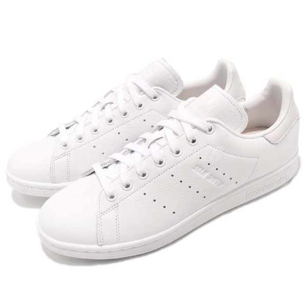 adidas 休閒鞋 Stan Smith 白 全白 皮革 小白鞋 復古經典 運動鞋 女鞋【PUMP306】 CQ2469