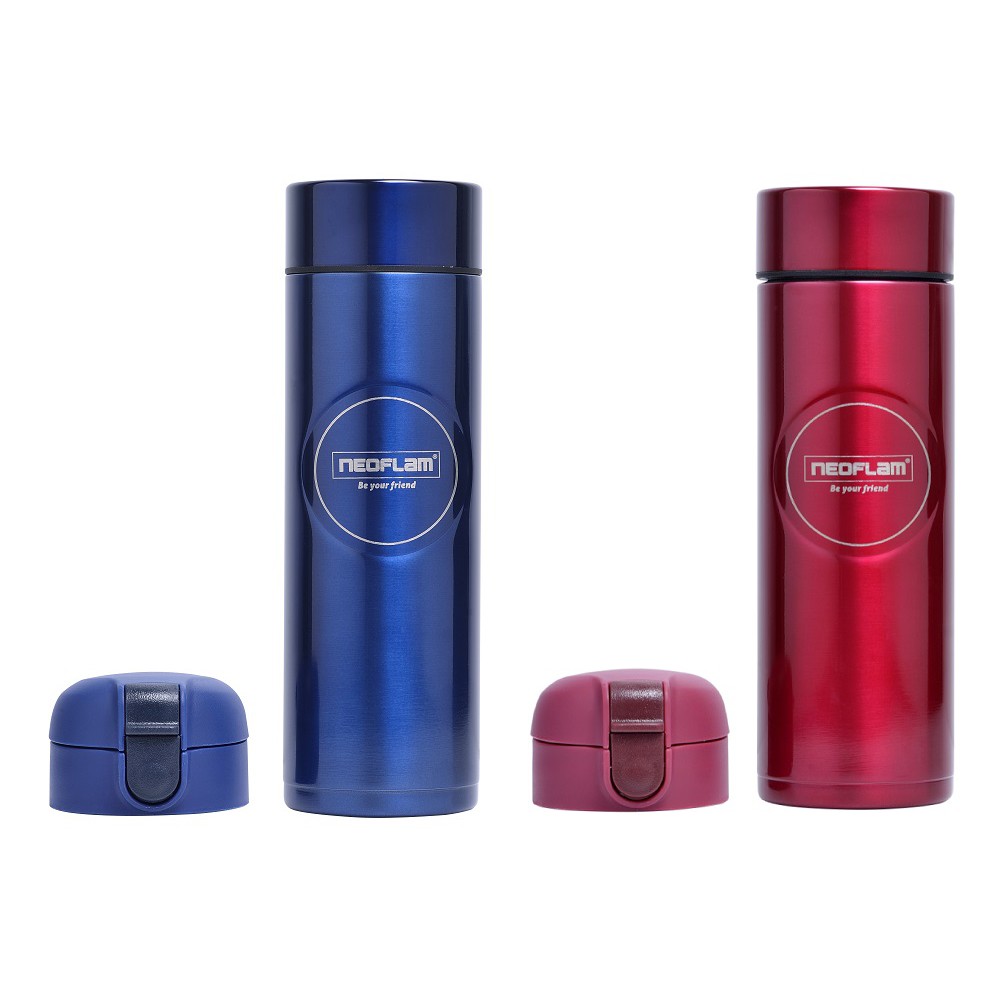 內附2個瓶蓋:旋蓋+彈跳蓋,可任意組合真空層與不銹鋼三層設計，加上陶瓷塗層與高密封性上蓋，能有效阻隔外部溫度，使保溫保冷效能更加升級。內外瓶身皆採用304食品級不鏽鋼材質，安全更健康。羽量化輕便設計，