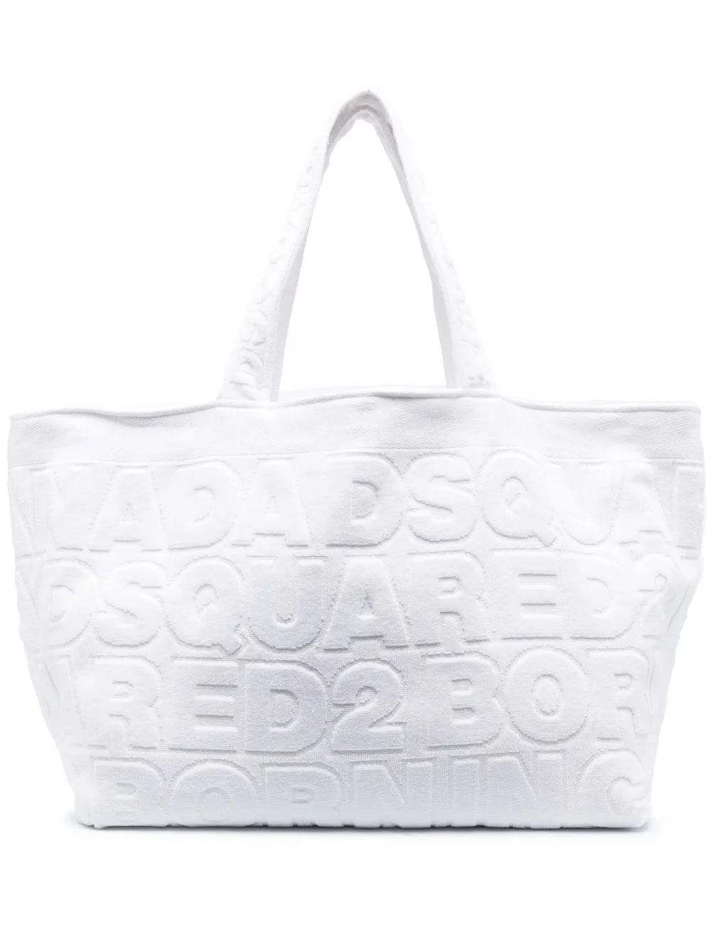 Dsquared2 White Twin Beach Shopping Bag