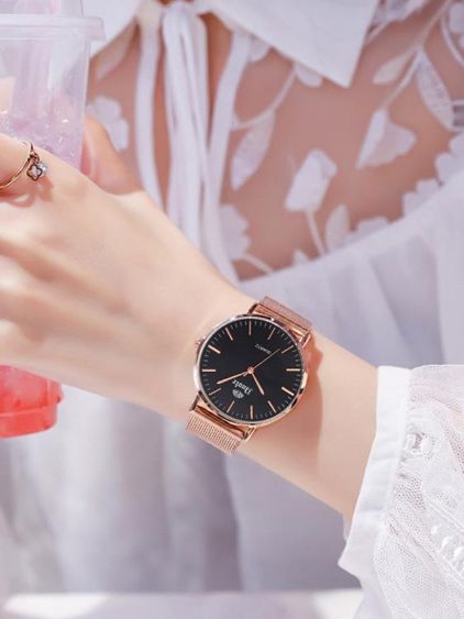 手錶女士學生簡約氣質韓版時尚潮流防水大氣品牌石英女錶網紅