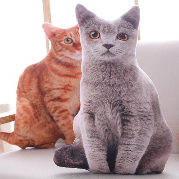 仿真小貓咪毛絨玩具公仔創意喵星人抱枕兒童玩偶整人惡搞搞笑禮物