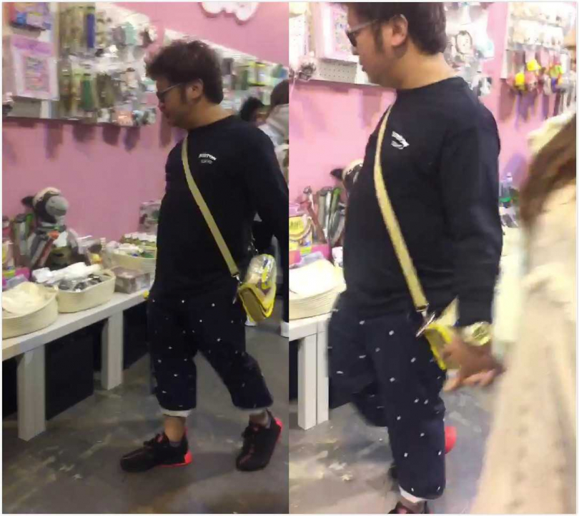 納豆和依依牽手逛街。（合成圖／讀者提供）