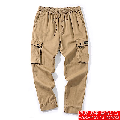 FASHION館 重磅工裝機能工作褲 軍裝 加大口袋