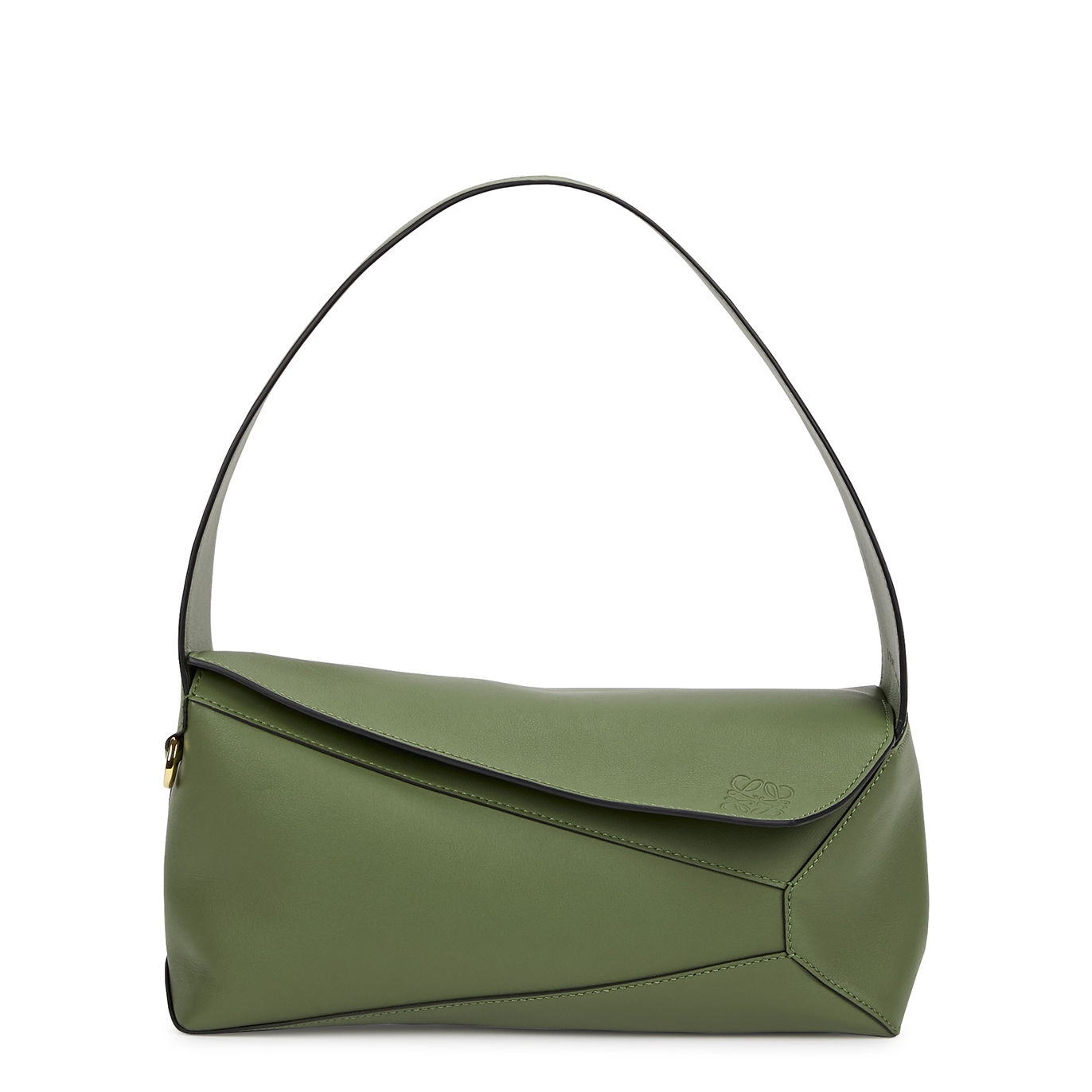 Loewe Puzzle Leather Hobo Bag - Olive