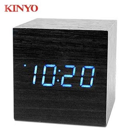 KINYO 迷你LED聲控木頭鬧鐘 TD-520