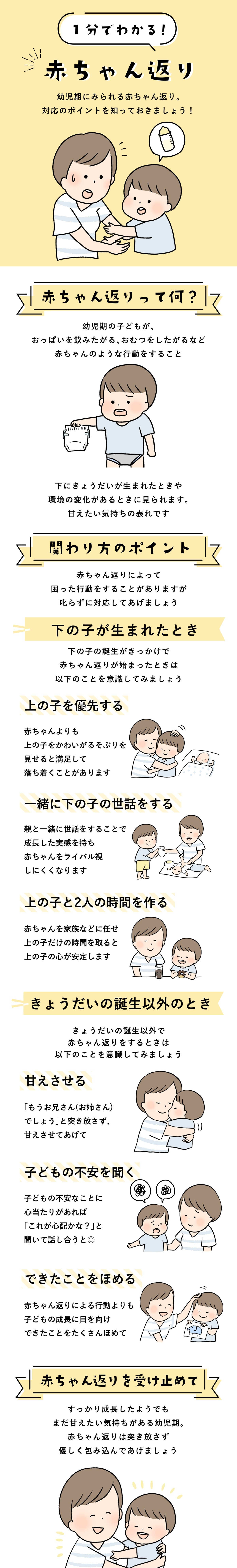 1分でわかる 赤ちゃん返りをしたときの関わり方のポイント