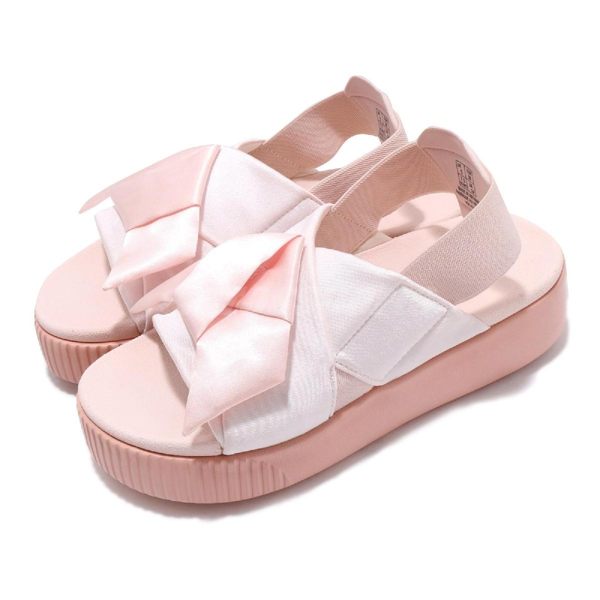 Puma 拖鞋 Platform Slide Wns K 粉紅 厚底 緞帶 女鞋 Fenty 涼拖鞋 涼鞋【PUMP306】 36774601