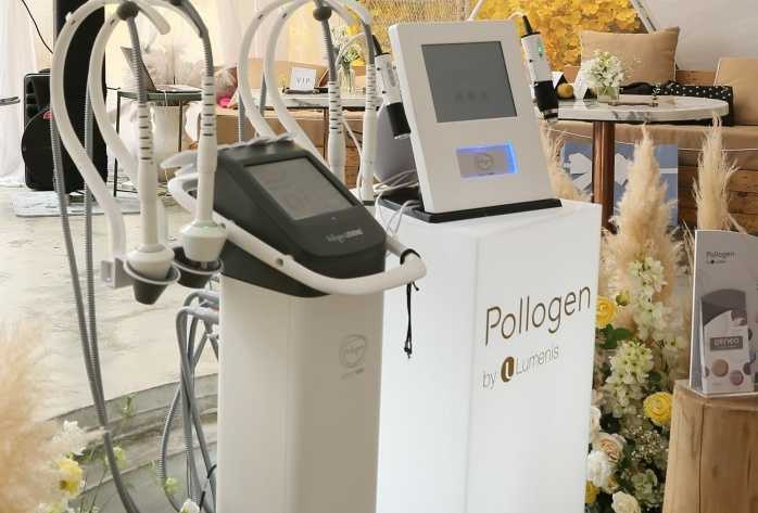 右邊為活氧泡泡機器，左邊是傳奇電波機器！(圖/品牌提供)