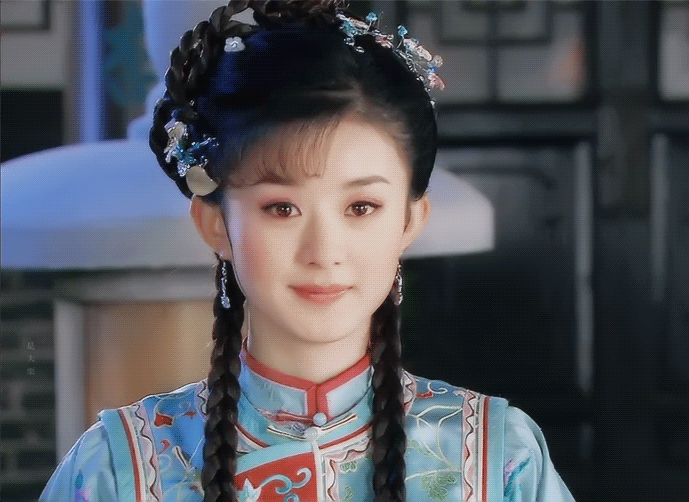 頂流小花的清宮劇造型3：趙麗穎 飾演《新還珠格格》晴兒