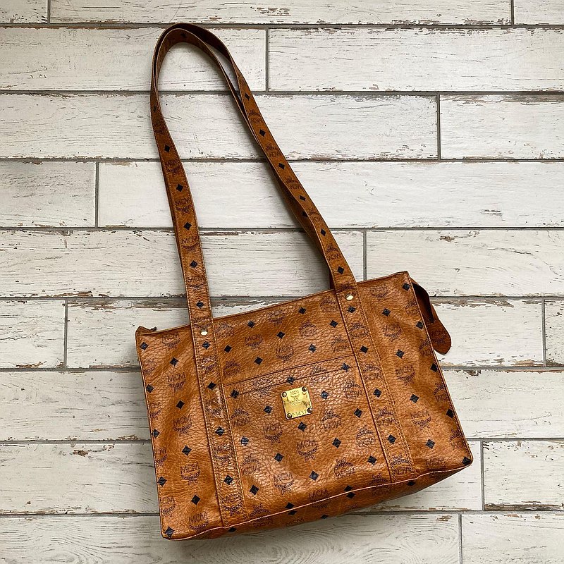 老骨頭 德國MCM經典印花肩背包 vintage