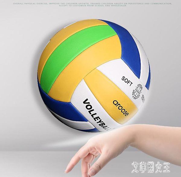 排球中考學生專用球初學者訓練氣運動球軟式充氣軟室內訓練用球 EY6823【艾菲爾女王】