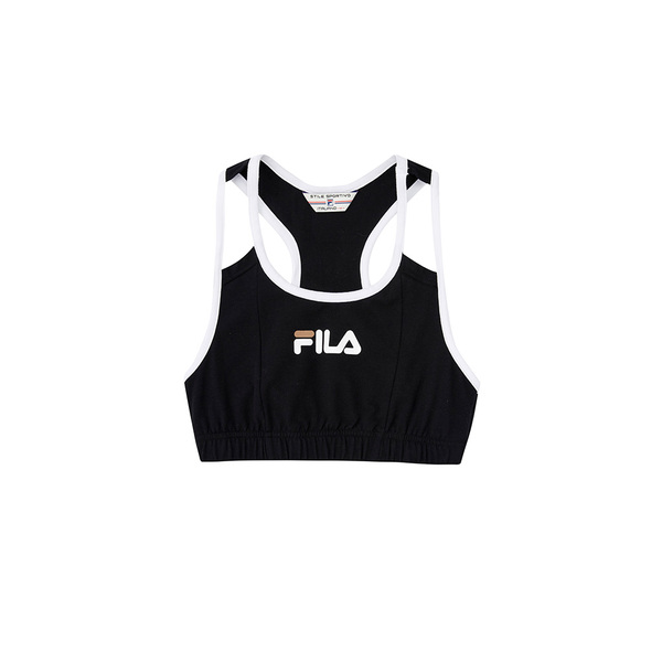 FILA #upthebeat 女短版背心-黑色 5TKX-5424-BK