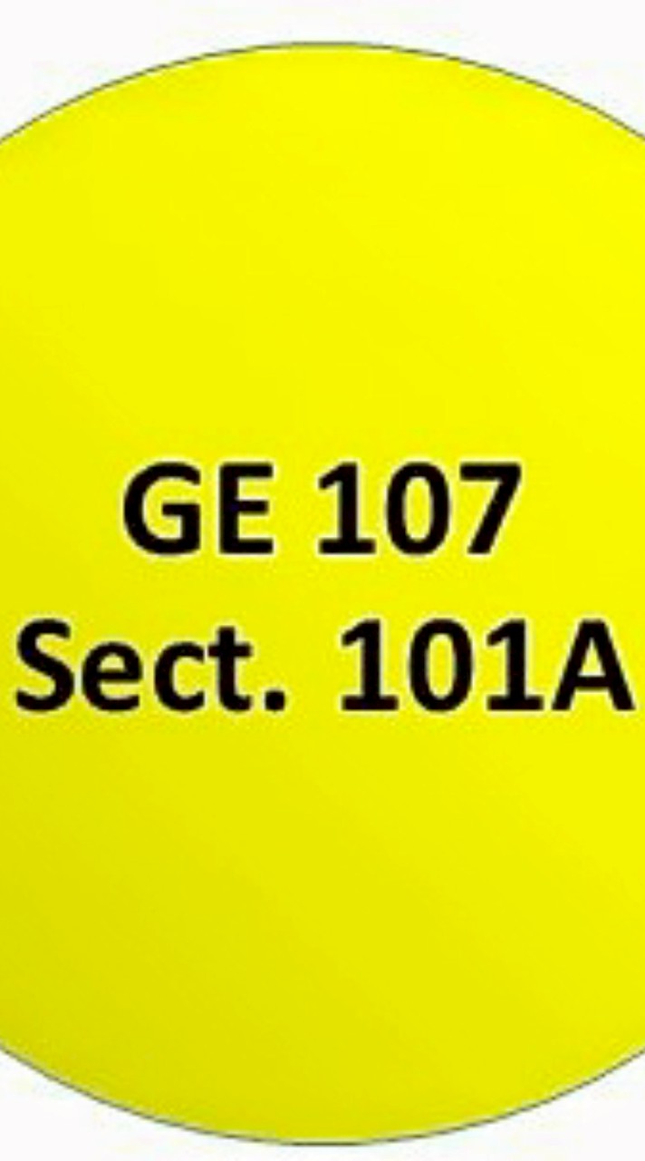 GE 107 Sect 101 A