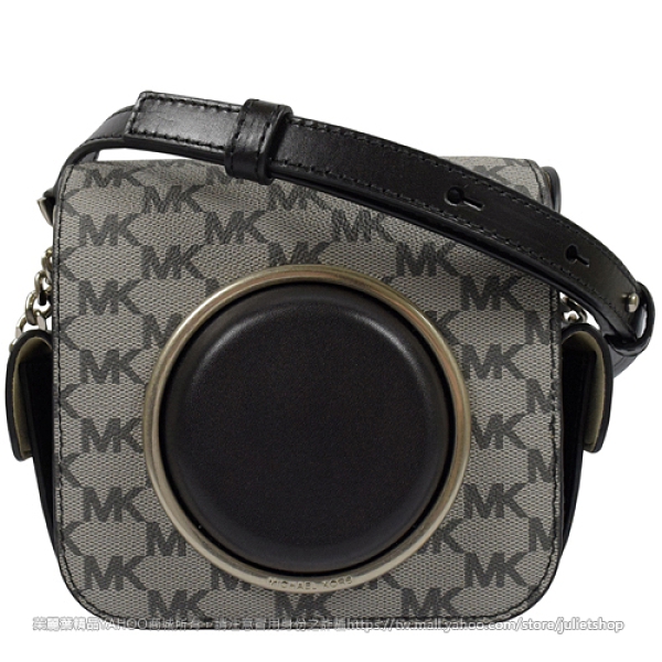 茱麗葉精品【全新現貨】MICHAEL KORS Scout 條斜背硬殼相機包.黑