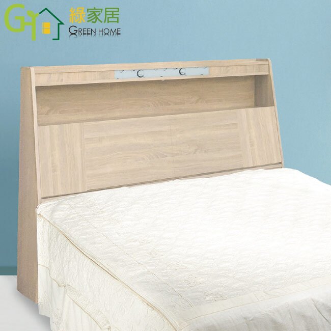 【綠家居】史坦瑞 時尚5尺木紋雙人床頭箱(二色可選)